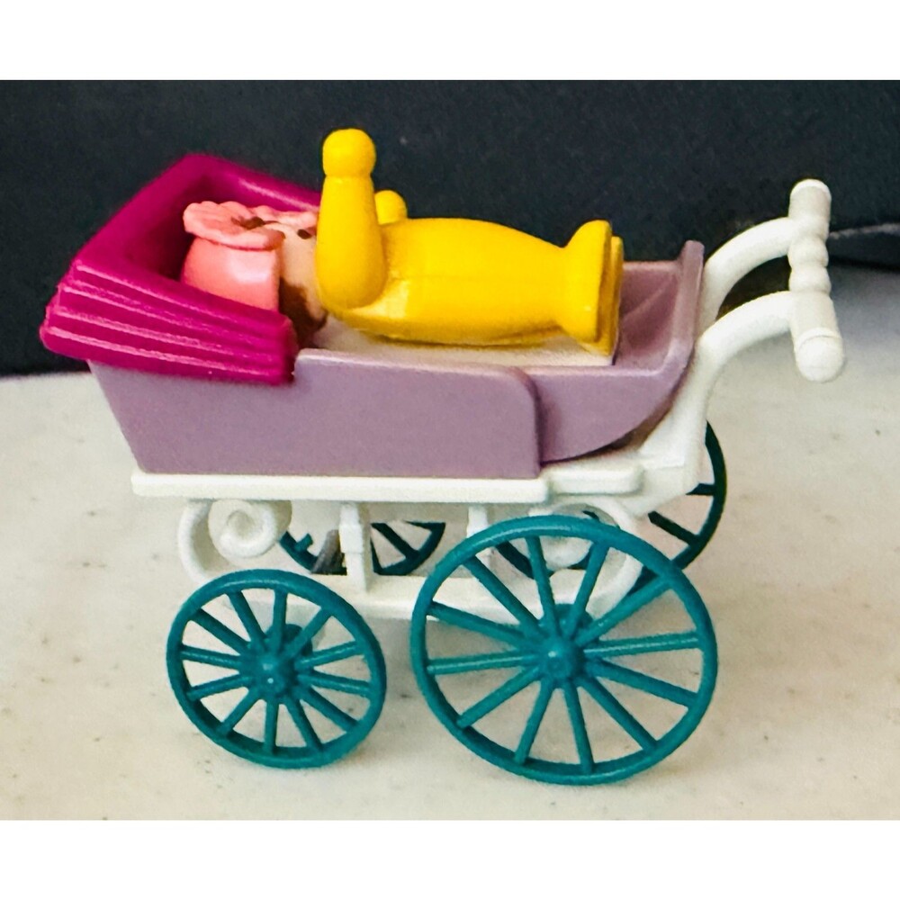 PLAYMOBIL 5510 Victorian Family Mom + Dad + Baby + Carriage Pram Buggy